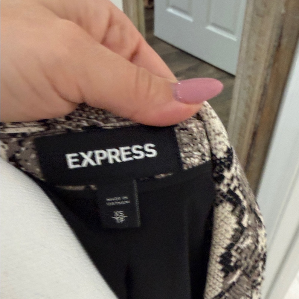 Express Snakeskin Pattern Blazer Jacket - image 2